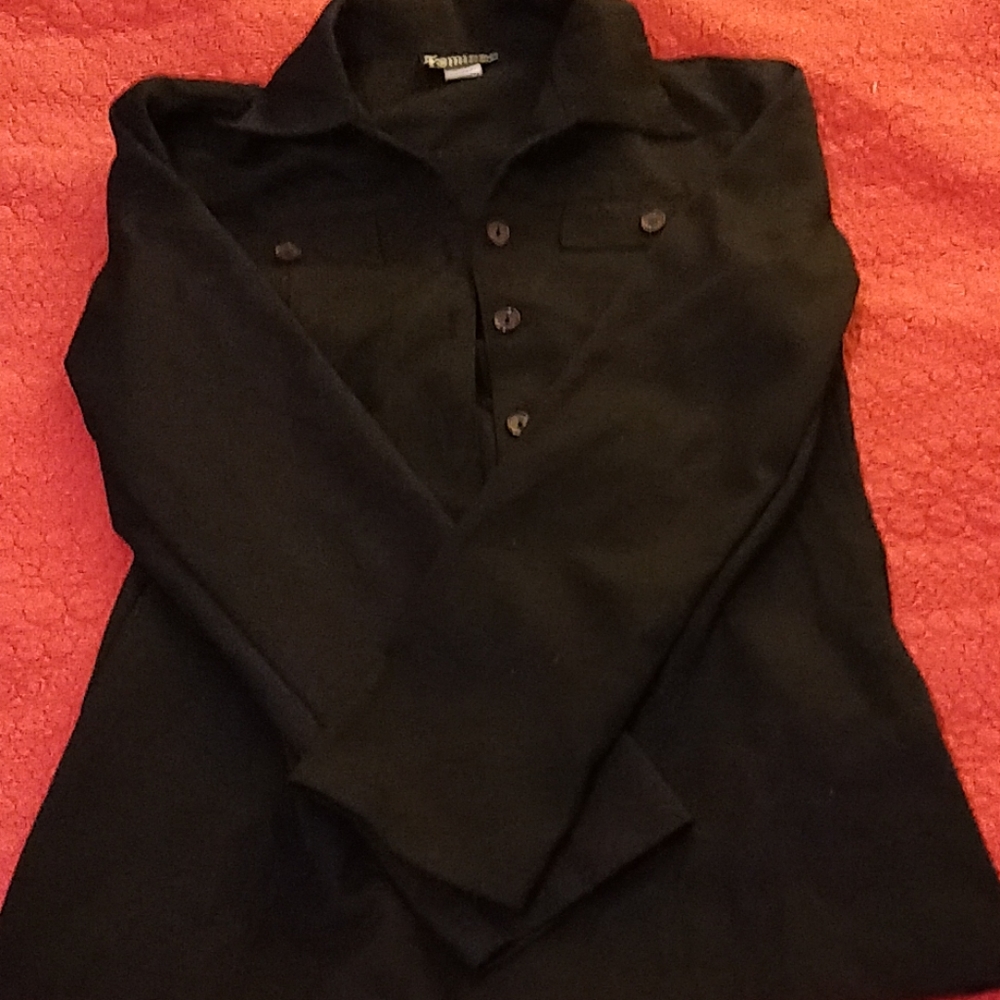 "tymings" tagged black button down  very nice cond
